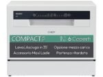 Candy Lavastoviglie Compatta Piano Tavolo CP 6E51LW - 55 cm, Bianco, Classe E