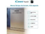 Candy Lavastoviglie a Libera Installazione CF 3C7L0X - 60 cm, Inox, Wi-Fi, Smart Door, Classe C - immagine 8